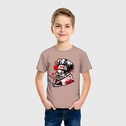 Футболка хлопковая детская DOTA 2 ПУДЖ PUDGE, цвет: пыльно-розовый — фото 2