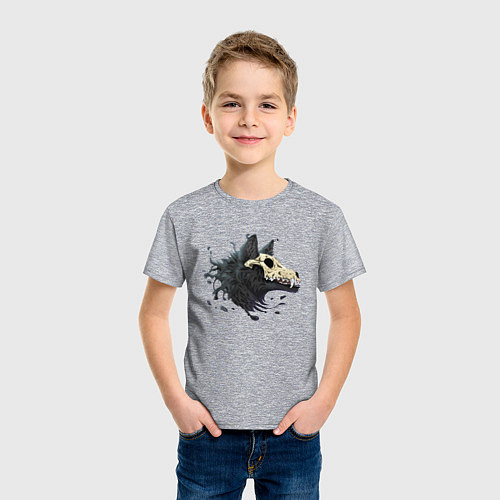 Детская футболка Cool wolf / Меланж – фото 3