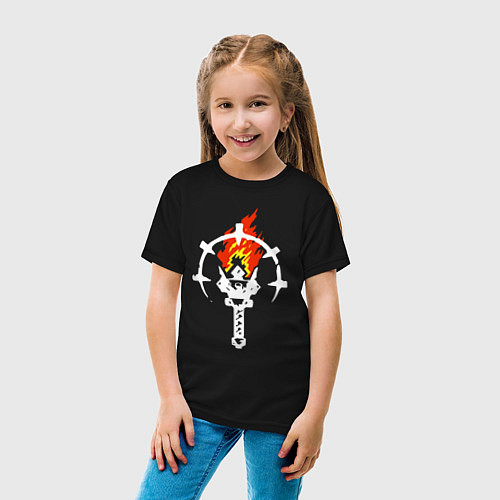 Детская футболка DARKEST DUNGEON LOGO / Черный – фото 4