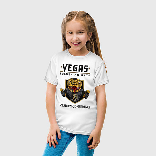 Детская футболка Vegas Golden Knights Вегас Золотые Рыцари / Белый – фото 4