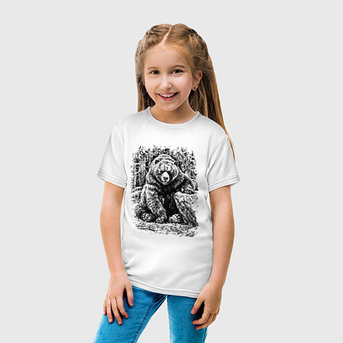 Детская футболка Истинный хозяин Русского леса / Белый – фото 4