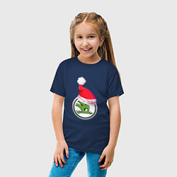 Футболка хлопковая детская Skoda Merry Christmas, цвет: тёмно-синий — фото 2