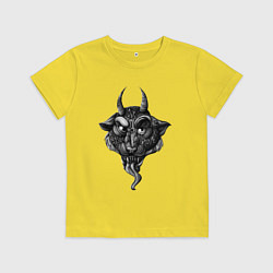 Футболка хлопковая детская Волк-монстр, цвет: желтый