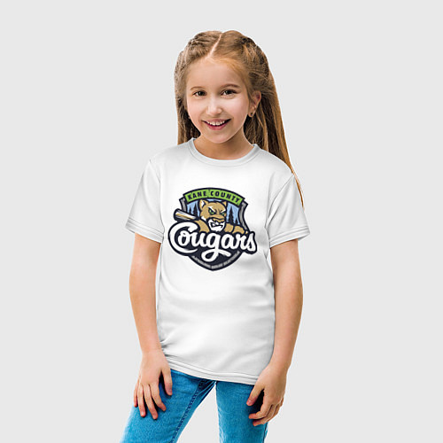 Детская футболка Kane County Cougars - baseball team / Белый – фото 4