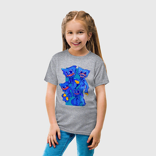 Детская футболка ХАГГИ ВАГГИ - HUGGY WUGGY - POPPY PLAYTIME / Меланж – фото 4