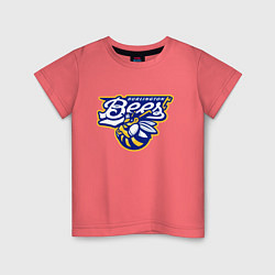 Футболка хлопковая детская Burlington Bees - baseball team, цвет: коралловый