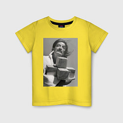Футболка хлопковая детская Salvador Dali & cross, цвет: желтый
