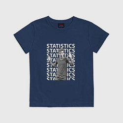 Футболка хлопковая детская Lil Timmy Tim Statistics, цвет: тёмно-синий