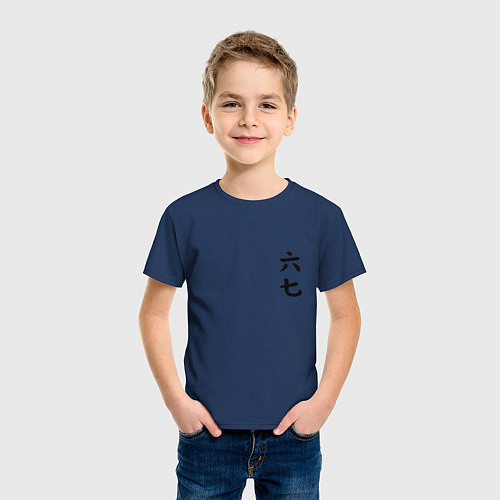 Детская футболка Киллер севен Седьмой киллер, Scissor Seven - лого / Тёмно-синий – фото 3