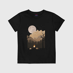 Детская футболка Туристический поход в лесу