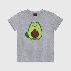 Футболка хлопковая детская Avo cat o подмигивает, цвет: меланж
