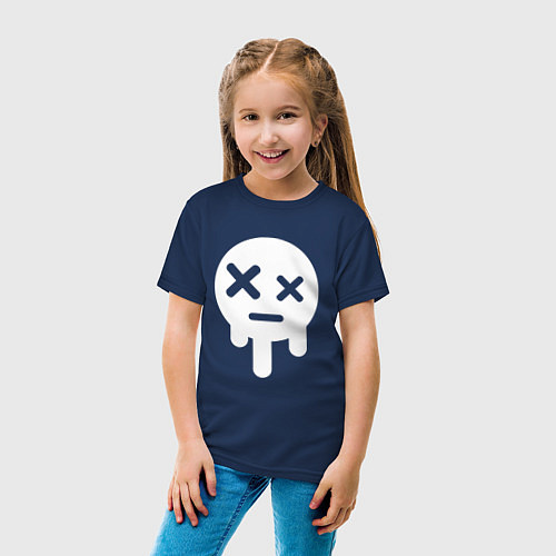 Детская футболка РИСУНОК НА ФУТБОЛКЕ ЭДГАРА EDGAR BRAWL STARS / Тёмно-синий – фото 4
