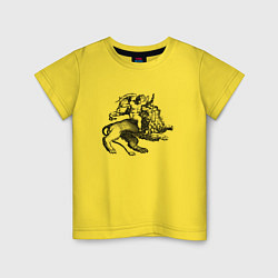 Футболка хлопковая детская Angel & Lion, цвет: желтый