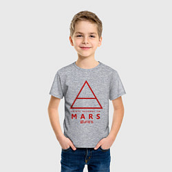 Футболка хлопковая детская 30 Seconds to Mars рок, цвет: меланж — фото 2