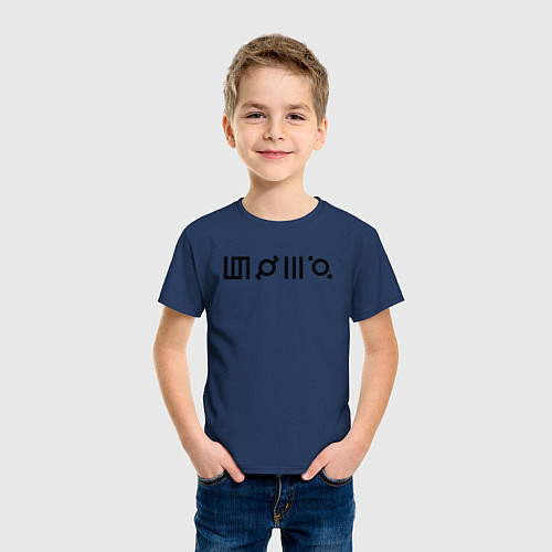 Детская футболка 30 Seconds to Mars - Логотип / Тёмно-синий – фото 3