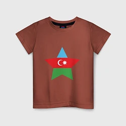 Футболка хлопковая детская Azerbaijan Star, цвет: кирпичный