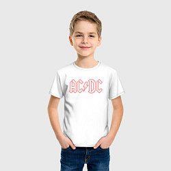 Футболка хлопковая детская ACDC - Logo, цвет: белый — фото 2