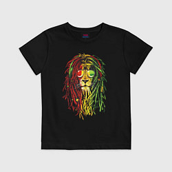 Футболка хлопковая детская Jam lioN, цвет: черный