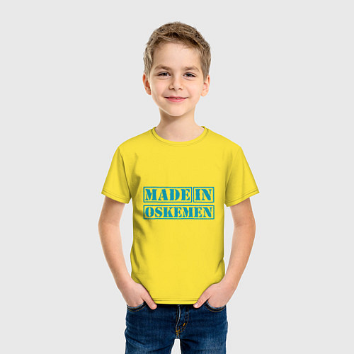 Детская футболка Оскемен Казахстан / Желтый – фото 3