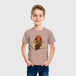 Футболка хлопковая детская Рейгор Каменное Копыто, цвет: пыльно-розовый — фото 2