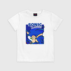 Футболка хлопковая детская Sonic Adventure Sonic, цвет: белый