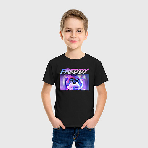 Детская футболка FREDDY from Security Breach / Черный – фото 3