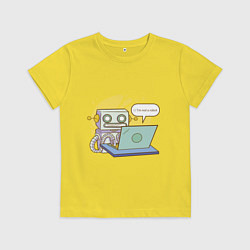 Детская футболка Я не робот Програмерский мем