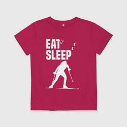 Детская футболка Ешь, Спи, Биатлон