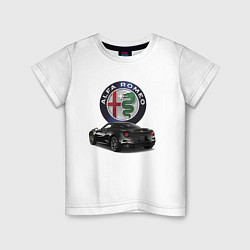 Футболка хлопковая детская Alfa Romeo - my dream!, цвет: белый