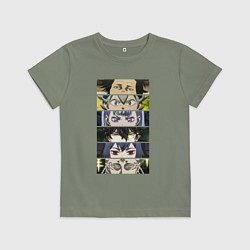 Детская футболка Чнерный Клевер Black Clover, персонажи