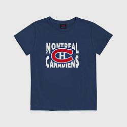 Футболка хлопковая детская Монреаль Канадиенс, Montreal Canadiens, цвет: тёмно-синий