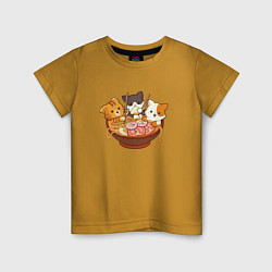 Детская футболка Kawaii Cat Ramen