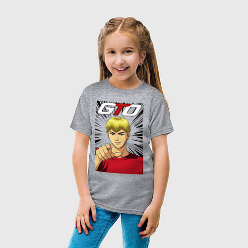 Детская футболка Eikichi finger / Меланж – фото 4