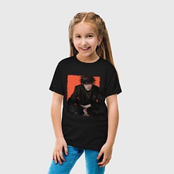Футболка хлопковая детская Мегуми, цвет: черный — фото 2
