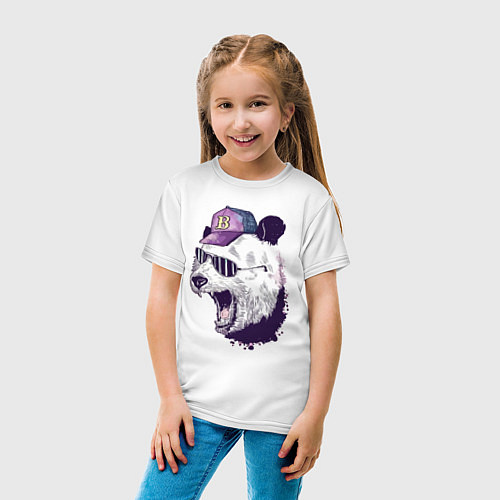 Детская футболка Cool panda! / Белый – фото 4