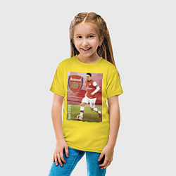 Футболка хлопковая детская Arsenal, Mesut Ozil, цвет: желтый — фото 2