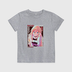 Футболка хлопковая детская Ангел кровопролития Satsuriku no Tenshi, Рэйчел Га, цвет: меланж