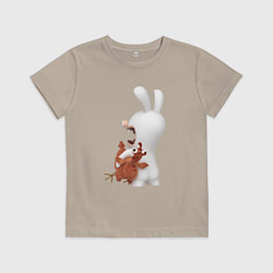 Детская футболка Бешеный кролик и курица