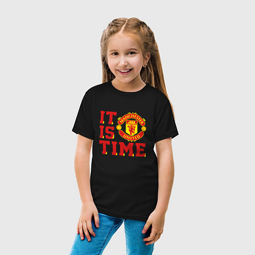 Детская футболка It is Manchester United Time Манчестер Юнайтед / Черный – фото 4