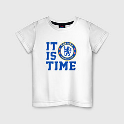 Футболка хлопковая детская It is Chelsea time Челси, цвет: белый