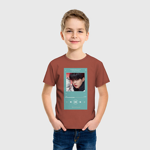 Детская футболка SUGA Мой любимый Айдол / Кирпичный – фото 3