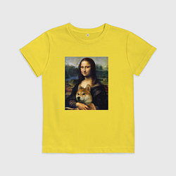 Детская футболка Shiba Inu Mona Lisa