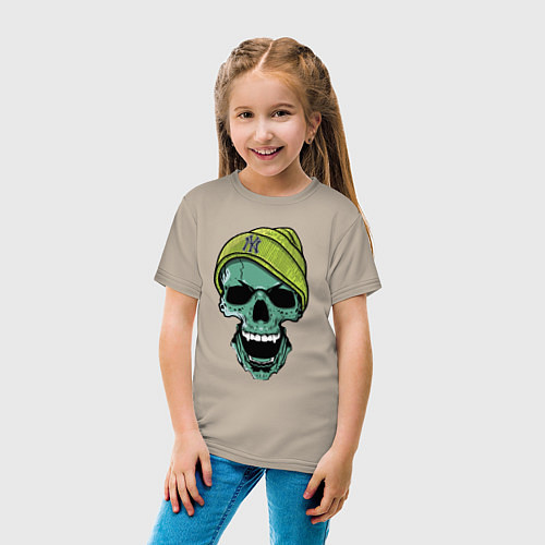 Детская футболка New York Yankees Cool skull / Миндальный – фото 4