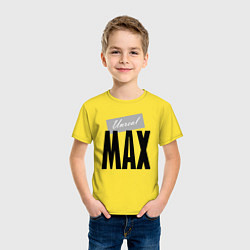 Футболка хлопковая детская Нереальный Макс, цвет: желтый — фото 2