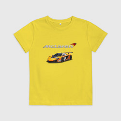 Футболка хлопковая детская McLaren Motorsport Racing Team, цвет: желтый