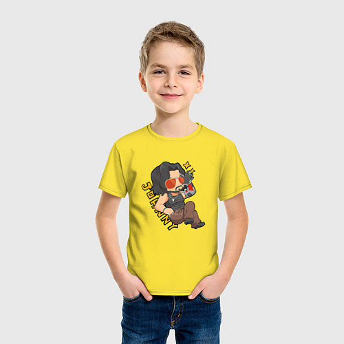 Детская футболка Johnny Джонник Cyberpunk / Желтый – фото 3
