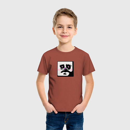 Детская футболка Кинг Дайс Эмодзи Cuphead / Кирпичный – фото 3