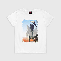 Футболка хлопковая детская Warrior of desert, цвет: белый