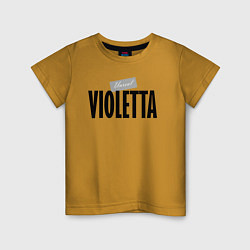 Футболка хлопковая детская Unreal Violetta, цвет: горчичный