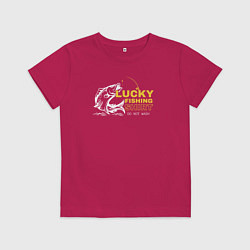 Детская футболка Счастливая рыбацкая футболка не стирать